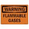 Signmission Safety Sign, OSHA WARNING, 10" Height, 14" Width, Flammable Gases, Landscape OS-WS-D-1014-L-12135 - alternate 1